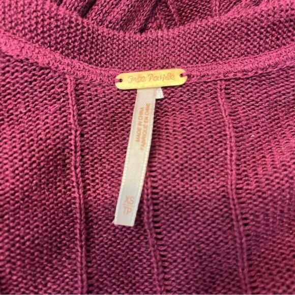 Free People Ribby Rib Open Front Cardigan Duster Linen Blend, size XS - Picture 10 of 13